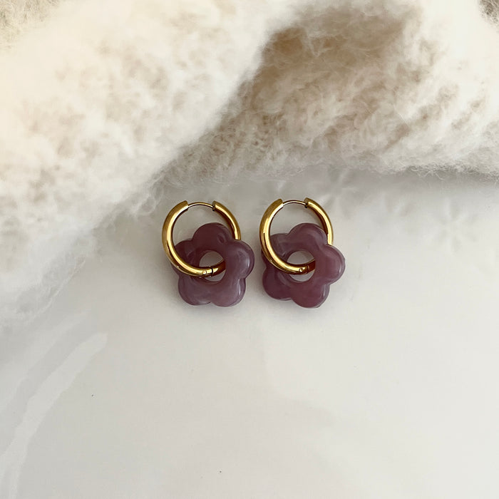 Boucles Flora - Mauve
