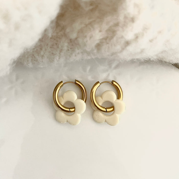 Boucles Daphnée - Ivoires
