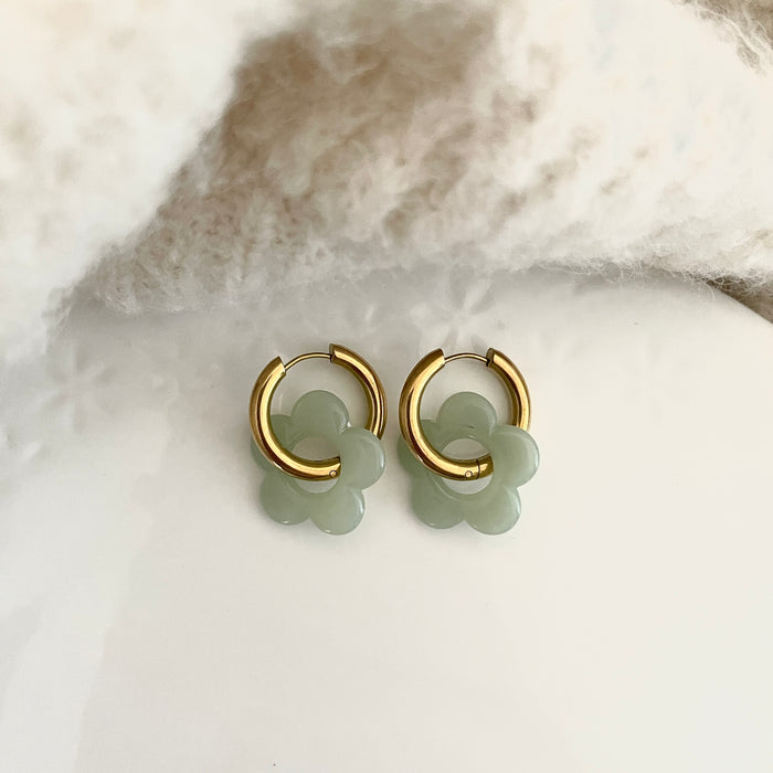 Boucles Daphnée - Vert d'eau