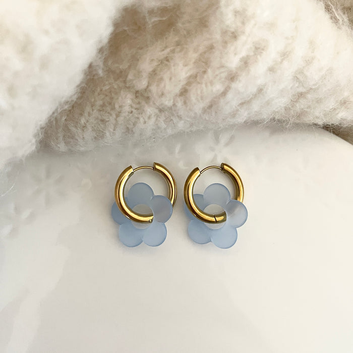 Boucles Daphnée - Bleues givrées