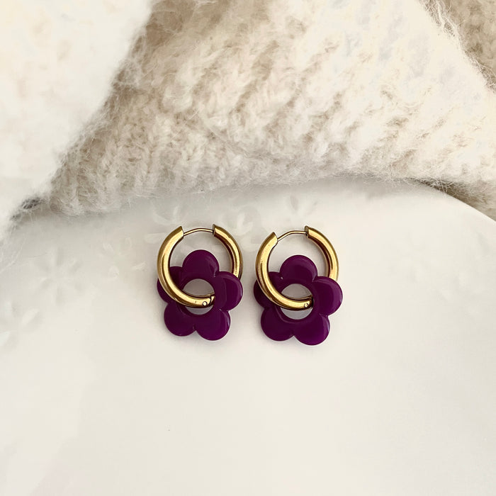 Boucles Daphnée - Violet