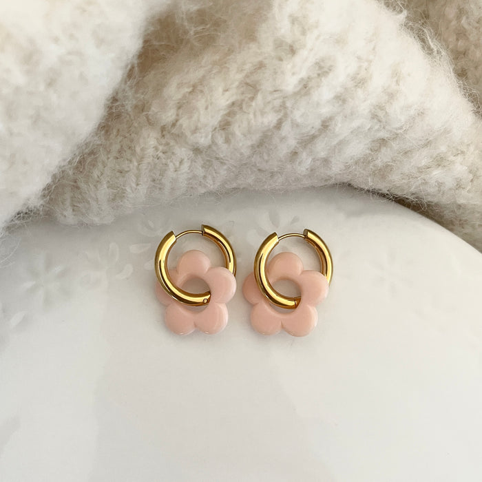 Boucles Daphnée - Rose pâle