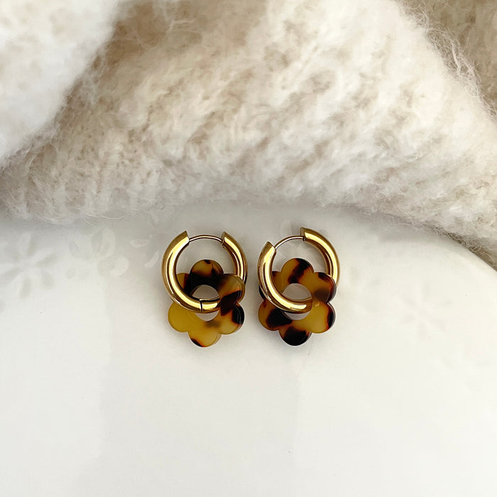 Boucles Paula - Ecaille