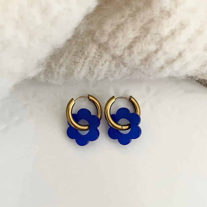 Boucles Paula - Bleu roi