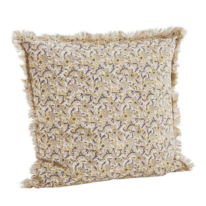 Housse de coussin - Petites fleurs jaunes