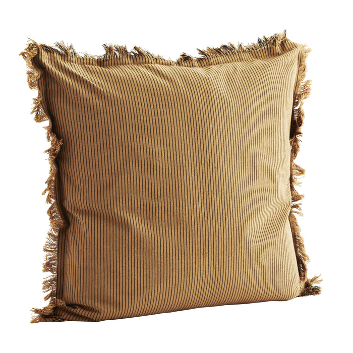 Housse de coussin - Rayures camel