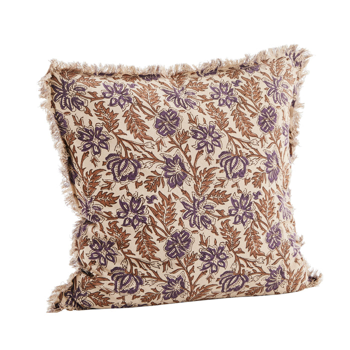 Housse de coussin - Motifs floraux oranges