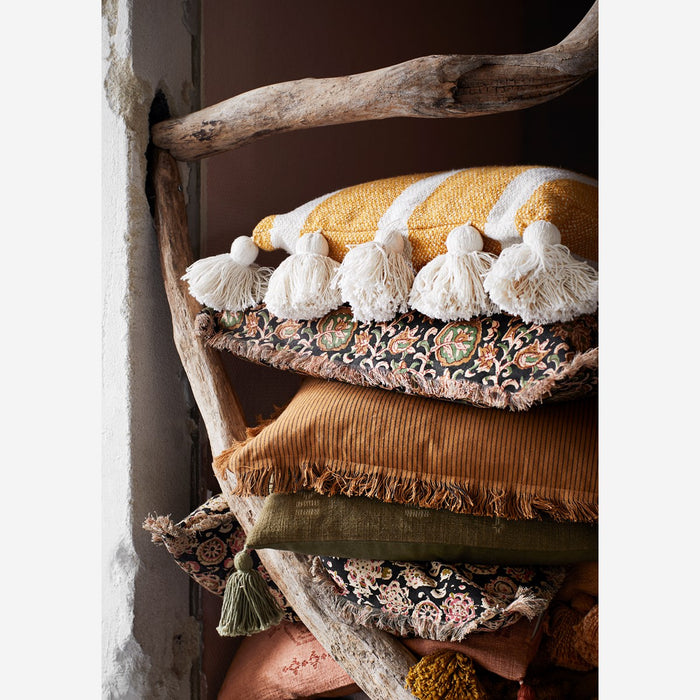 Housse de coussin - Rayures camel