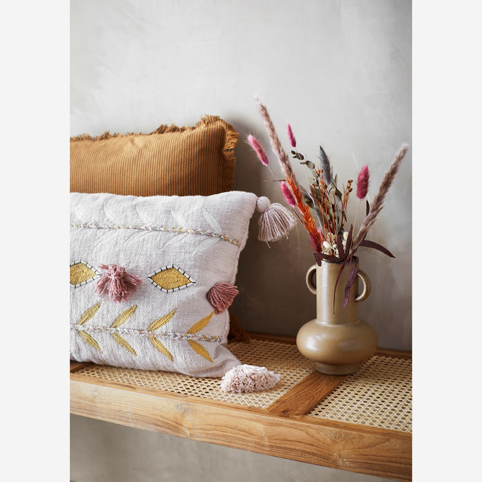 Housse de coussin - Rayures camel